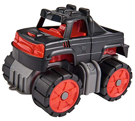 BIG - Power-Worker Mini Monstertruck - kleines Spielzeug Auto ideal für Unterwegs, Reifen aus Softmaterial, rot, schwarz, anthrazit , für Kinder ab 2 Jahren