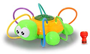 Jamara 460620 Mc Fizz Wassersprinkler Schildkröte - Schläuche rotieren, Scheibe dreht Sich und sprüht Wasser, Verbindung zu Standard Schlauchsystem, grün
