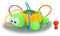 Jamara 460620 Mc Fizz Wassersprinkler Schildkröte - Schläuche rotieren, Scheibe dreht Sich und sprüht Wasser, Verbindung zu Standard Schlauchsystem, grün