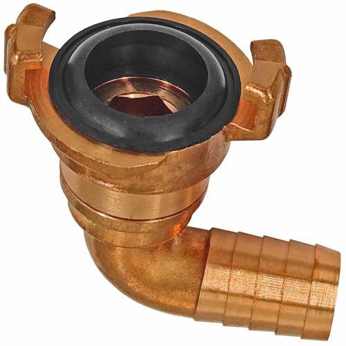 Schnellkupplung aus Messing für GEKA System GK - Winkel Kupplung mit Tülle drehbar AußenØ 25mm (1 Zoll)