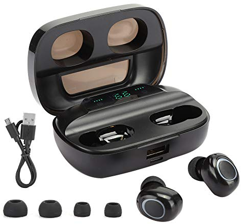 Auriculares Bluetooth, V5.0 S11-TWS Mini auricular Bluetooth Verdadero control inalámbrico táctil Auriculares binaurales, sonido HIFI Auricular Bluetooth Auriculares inalámbricos con efecto estéreo bi