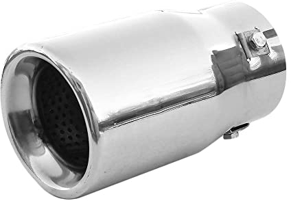 Auspuffblende Endrohr Endstuck Auspuff Blende Schalldampf Sportauspuff Universell Schalldampf Sport Tuning Optik Edelstahl Rund von 43mm bis 55mm