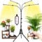 wolezek Grow Lights for Indoor Plants, 80Leds Plant Light with Stand for Tall & Large Plants, Full Spectrum Floor Grow Lamp with 6/12/16H Timer,Tripod Adjustable 40-160CM