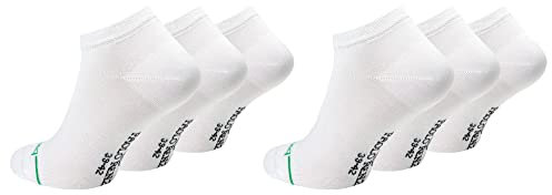 Paolo Renzo Unisex Bambus Sneaker Socken 6 Paar Bambus Sneakersocken für Damen und Herren Kurze Socken Geruchshemmend Größe 43/46 Weiß