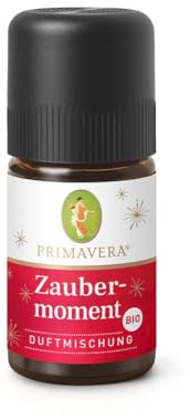 Primavera Zaubermoment Duftmischung bio 5 ml - Duftöl aus 100% naturreinen ätherischen Ölen, waldig-warmer Duft mit Douglasfichte bio, Weißtanne bio, Zeder bio, Benzoe Siam bio - vegan