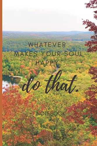 Notebook: Fall Inspirational Style Blank Lined Notebook 120 Pages