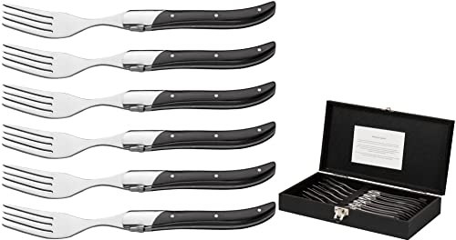 Jay Hill Steakgabeln Laguiole Schwarz 6 Stück
