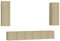 vidaXL Ensemble de Meubles TV 5 pcs, Ensemble d'Armoires de Télévision avec Rangement, Meubles Télé de Salon, Chêne Sonoma Bois d'Ingénierie