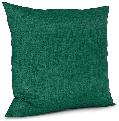 ANRO Kissenbezug Kissenhülle Kissen Sofakissen Zierkissen Deko Kissenbezüge Leinenoptik Tannengrün 40x40cm ohne Füllung