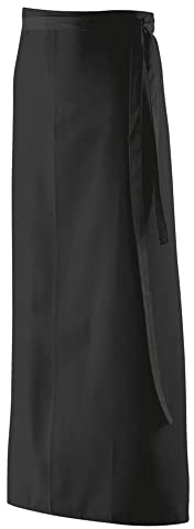 EXNER Vorbinder, Gastro-Schürze, Küchen-Schuerze, 100% Polyester, B 100 x H 100 cm, Farbe schwarz