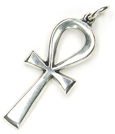 NKlaus Kettenanhänger Anch Amulett 925 Silber 4cm ägyptisches Ankh Kreuz des Lebens 3889