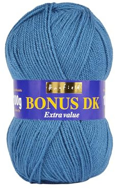 Sirdar Hayfield Bonus DK Double Knitting Yarn, Royal Teal (558), 100g