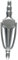 UAP Türklopfer, schmal, 20,3 cm, ohne Loch, satiniertes Chrom