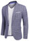 COOFANDY Herren Jacket Sakko Sportlich Slim Fit Langarm Business Sakko EIN Knopf, Blau kariert, Gr. M Karierter Blazer - Blau M