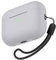 Für AirPods Pro 2 Hülle, Nemteur Apple Pro 2nd Generation Slim Silicone Case Cover, Front LED sichtbar, Skin Full Protective Case mit AirPods Pro 2 2022 Charging Case with Lanyard - Grau