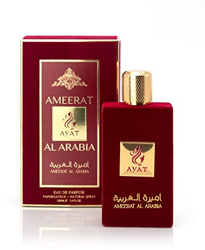 Ayat Perfumes – AMEERAT AL ARABIA 100ml - Eau De Parfum Femme Senteur Arabian Orientale Dubaï Fabriqué et conçu à Émirats Arabes Unis