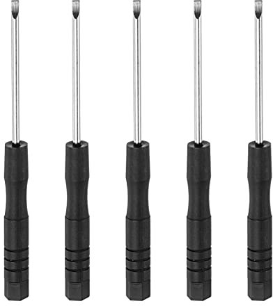 sourcing map Mini Fendue Tournevis, 2.0mm Plat Tête pour Montre Lunettes Électronique Réparation, 5 Pcs