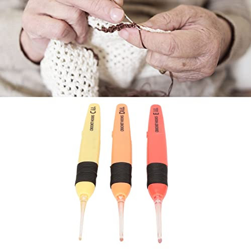 3-teiliges Leuchtendes Häkelnadel-Set, 2,5 Mm 3,0 Mm 3,5 Mm Bastelgarn, Häkelnadeln Zum Stricken und Basteln