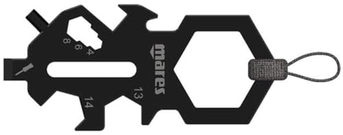 MARES Smarty Mini-Multitool – Tauchen Mehrzweck-Inbusschlüssel, 4 mm, Flaschenöffner, Schraubendreher und verschiedene Schraubenschlüssel
