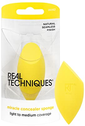 Real Techniques Éponge correctrice Miracle, éponge à mélanger le maquillage pour correcteur liquide et crème,1 unité