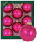 Krebs Glas Lauscha - Weihnachtsdekoration/Christbaumschmuck aus Glas - Unifarbende Kugeln - Menge: 8 Stück - Farbe: Cabernet-Glanz - Größe: ca. 7 cm