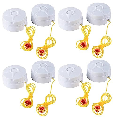 DOITOOL 10st Schalter Ziehen Deckenventilator Kabel Zugkette Für Deckenventilator Deckenleuchte Mit Kabel Fan-kette Vintage-fan Lüfterzugkette Retro-licht Weiß Jahrgang Bakelit Seil Licht