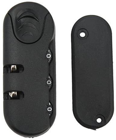 Tissting Luggage Lock, 3 Digits Zinc Alloy Lock Catch Small Combination Lock Plastic Frosted Suitcase Password Security Lock Replacement for Travel Luggage Suitcase Pull Rod, Black