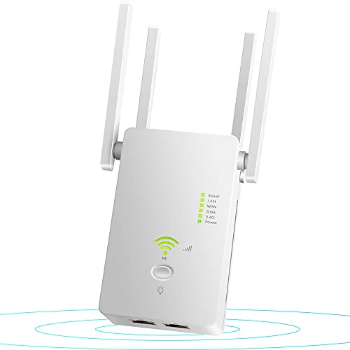 Repeteur WiFi,Repeteur WiFi Puissant,Tp Link Repeteur WiFi 1200MbpsAmplificateur WiFi,Facile à Installer, avec Bouton WPS,Couvrir Le Signal Jusqu’à 50m²Compatibleavec avec Toutes Les Box Internet