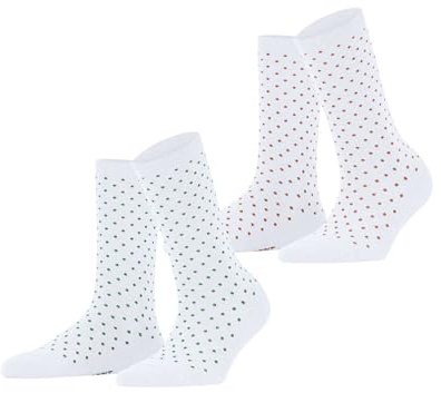 ESPRIT Damen Fine Dot 2-Pack Socken Baumwolle atmungsaktiv