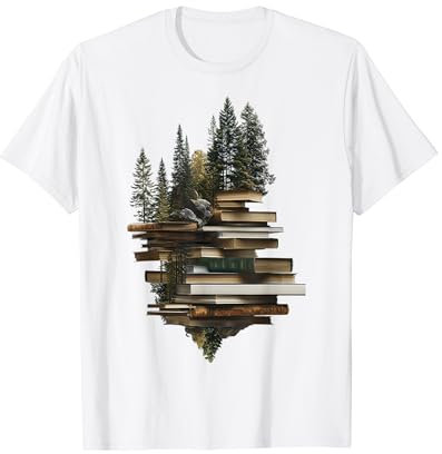 Buch Baum Natur Grafik Kunst T-Shirt