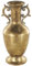 Deco 79 Jarrón Decorativo de Metal Desgastado Vintage ánfora, Centro de Mesa con Asas de Desplazamiento, jarrón de Flores para decoración del hogar, 6 x 6 x 14 Pulgadas, Color Dorado