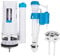 XTDMJ Toilet Flush System Replacement, Dual Flush Fill Toilet Cistern Kit, Adjustable Toilet Dual Flush Valve with Push Button for Home Bathroom(Suitable for Tank Depth 21-26cm)