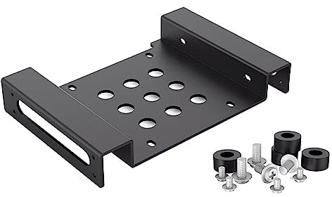 5.25 Inch To 2.5 3.5 Inch Internal Hard Disk Drive Mount Screws Rubber Washer Metal Bracket For Shock Absorption 3.5 To 5.25 Drive Bay Adapter