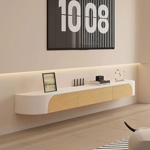 Wall Mounted TV Cabinet Wall Shelf Floating Bracket TV Shelf for Xbox One/Cable Box/DVD Players/Game Console/Router/Set top box Storage Shelf Wall Unit Decor TV Stands Bookcase TV Unit Goods Rack
