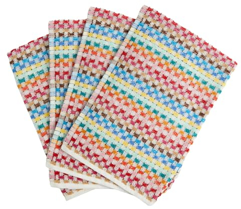 Emma Barclay Geschirrtücher für die Küche, 12 Stück, 100% Baumwolle, Frottee, Mehrfarbig, Küche, Zuhause, Haushalt, Essentials, Geschirrtücher, Küchentücher, Jazz-Design, 12 Stück