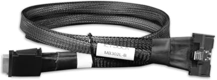 ICY DOCK MB302L-B Datenkabel - 1x MCIO SFF-TA-1016 8i zu 2x OCuLink SFF-8611 4i Länge 50cm PCIe 4.0