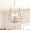 Ganeed Candelabros Lámpara de techo K9 Cristal Moderno Lámpara colgante para dormitorio comedor pasillo cocina salón rellano plata 3 luces