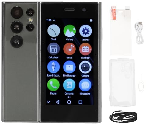 ciciglow XS24Pro 4G Mini Smartphone, Pantalla de 3 Pulgadas 2GB RAM+16GB ROM Teléfono Móvil Dual Sim, Batería 1950mAh, Cámara 2MP+6MP, Teléfono Móvil de Bolsillo para Estudiantes para