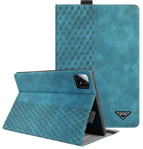 CXTCASE Custodia per Xiaomi Pad 6S Pro 12.4 2024, Intelligente Tablet PU Cover Xiaomi Pad 6S Pro 12.4, Verde
