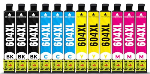 INK E-SALE 604XL Druckerpatronen kompatible für Epson 604XL 12er-Pack für Expression Home XP-3200 XP-3205 XP-4200 XP-4205 XP-2200 XP-2205 Workforce WF-2910 WF-2930 WF-2935 WF-2950