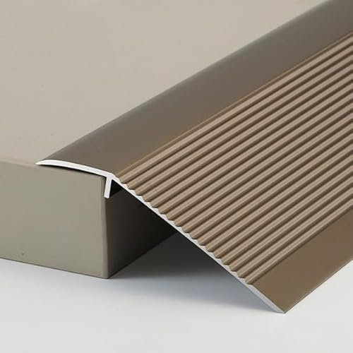 YFQYRB Holz Zu Fliese Übergangsleiste Laminatbodendielen Vinyl Parkettböden Ausgleichsprofil Schwellenübergang Höhe 2.5cm-5.5cm(Champagne)