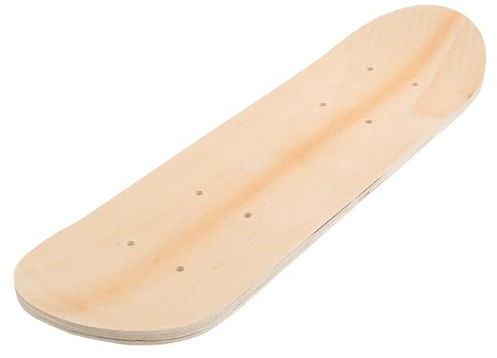 ibasenice Kinder Skateboard Deck Beige, Vorgebohrte Löcher, Stark | Skateboard Kinder ab 5 Jahre, Skatboard zum Bemalen, Skateboard Blank Deko