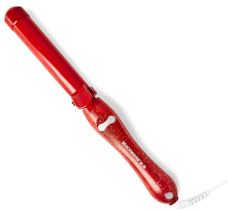 Beachwaver B Series - Curling Iron with Ceramic Barrel for Smooth Curling - Hair Curler for All Hair Lengths and Types - B1.25 Red Glitter - 31.75 mm