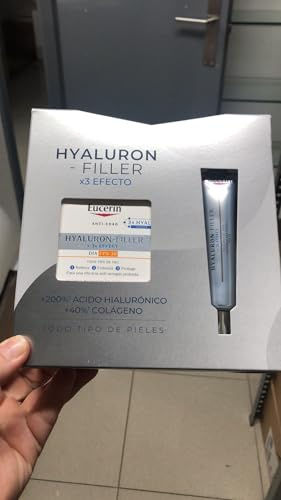 Eucerin Hyaluron-Filler Tagescreme, leichte Textur, Spf30, 50 ml, Geschenk für Augenkontur