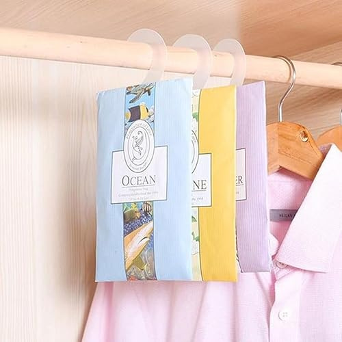 6 x Lufterfrischer-Beutel mit natürlichem Geruch für Schrank und Zuhause, Aroma-Hängetaschen