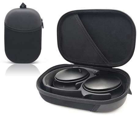 Carrying Case Bag for Bose QC15/QC25/QC35/QC45/QC45SE/QC SE, Replacement Hard Shell Travel Carrying Bag with Cable Storage (Black)