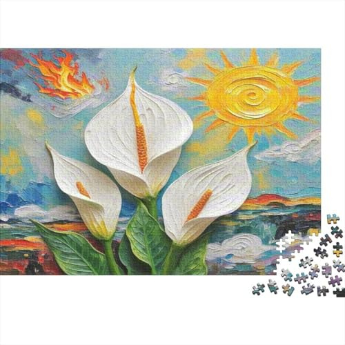 Peace Lily Peace Lily1000 Piece Recycled Cardboards Jigsaw for Adults Relaxing Stress Relief for Wall Decoration & Gifts Great Gift Ideas for Coworkers And Office Friends 38x26cm/1000pcs