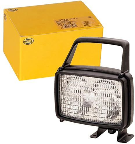 HELLA 1GA 006 991-031 Halogen-Arbeitsscheinwerfer - Double-Beam - 24/12V - Anbau/Schraubanschluss - 4-Punkt Befestigung - Bodenausleuchtung - Kabel: 250mm - Stecker: offene Kabelenden