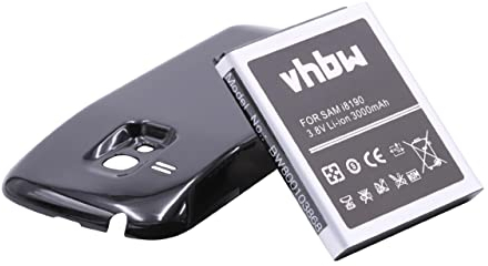 vhbw Batterie Compatible avec Samsung Galaxy GT-I8190, S3 Mini téléphone Portable (3000mAh, 3,8V, Li-ION) + boîtier de Protection (Noir)