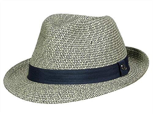 Göttmann Onyx Trilby Hut aus Papierstroh - Blau (50) - 61 cm